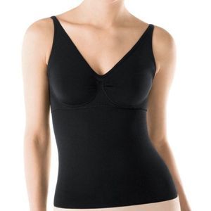 SPANX Slim Cognito Seamless shape wear black underwire cami tank size medium